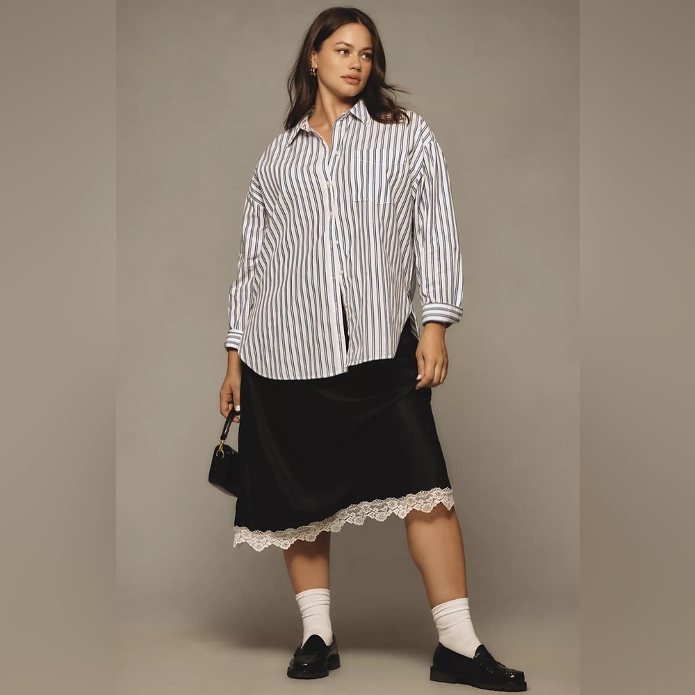 NWT Size XL - The Bennet Buttondown Shirt by Maeve 100% Cotton (NWT US$ 98)